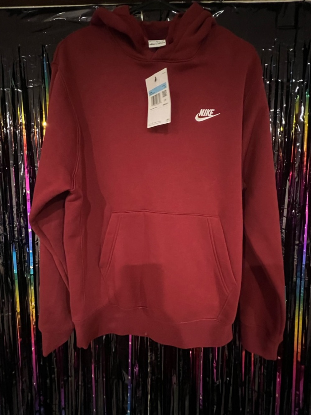 Nike Men's Burgundy Crewneck Pullover Hoodie